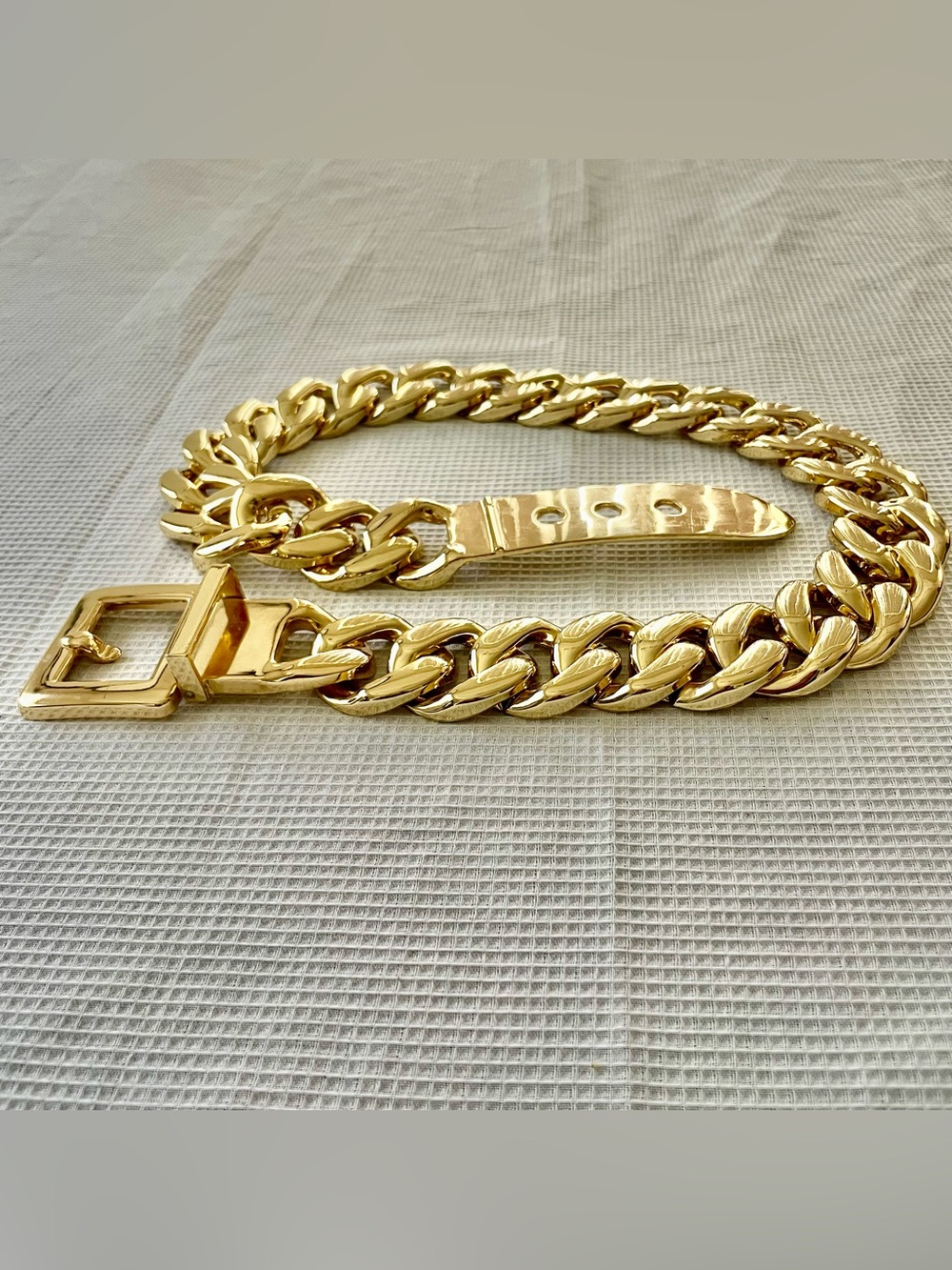 B-Low The Belt Women's Gold Chain Belt Wide Adjustable Buckle one size